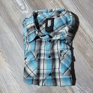 Boys Plaid Button Down 